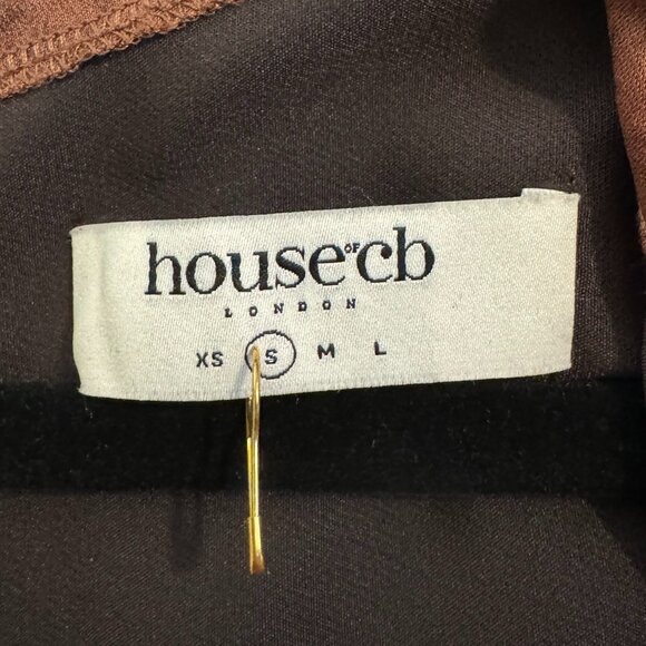 NEW House of CB 'Daphne' Antique Copper Lace up Mini Dress Size S #2016 - Picture 8 of 10